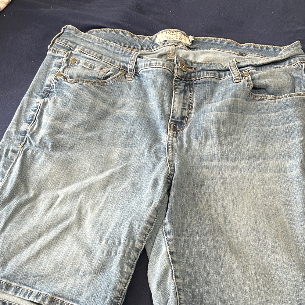 Torrid Blue Denim Bermuda style shorts